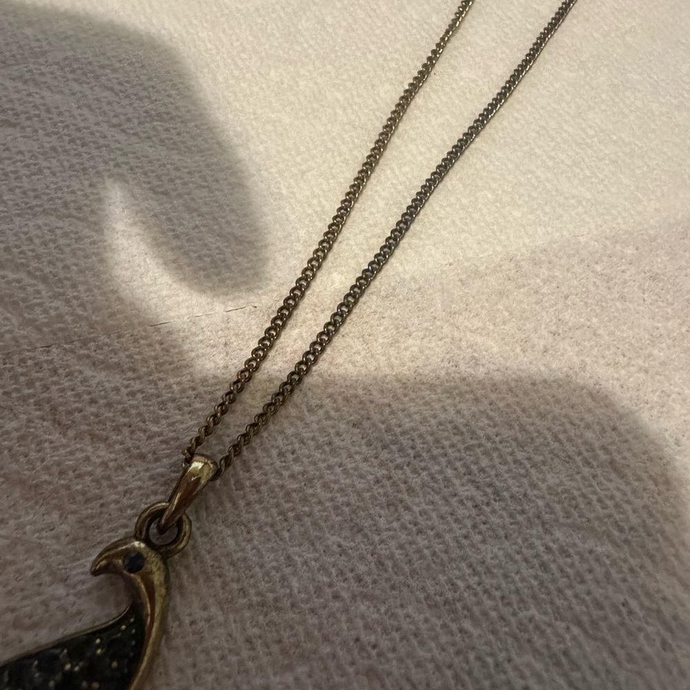 Vintage Colorful Peacock Pendant Necklace - Picture 5 of 8
